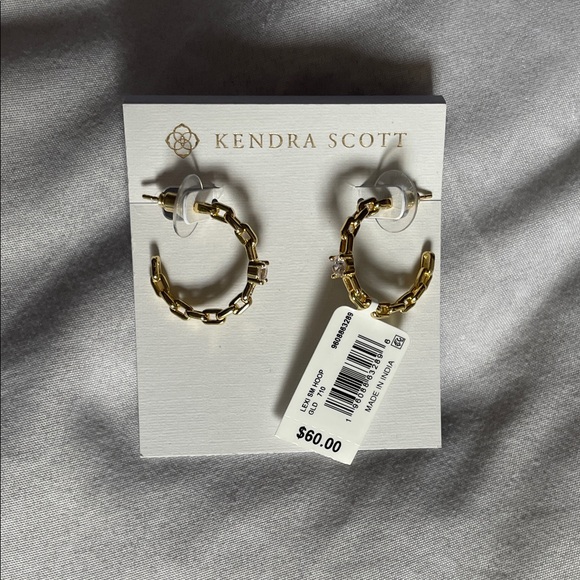 kendra scott lexi gold small hoop earrings - Picture 3 of 3